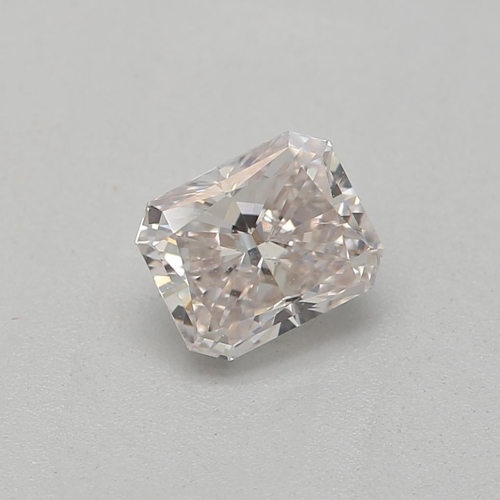 0.41 Carat Very Light Pink Radiant cut diamond VS1 Clarity GIA Certified  For Sale 1