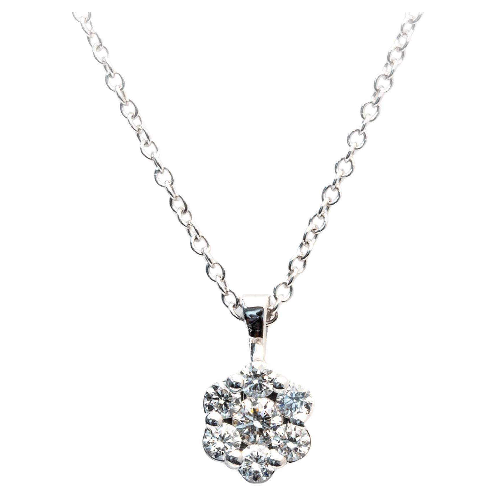 0.41 Ct E - F Color VS Clarity Round Brilliant Cut Diamond Magic Pendant