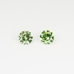 0.41 ct, Russian demantoid garnet pair