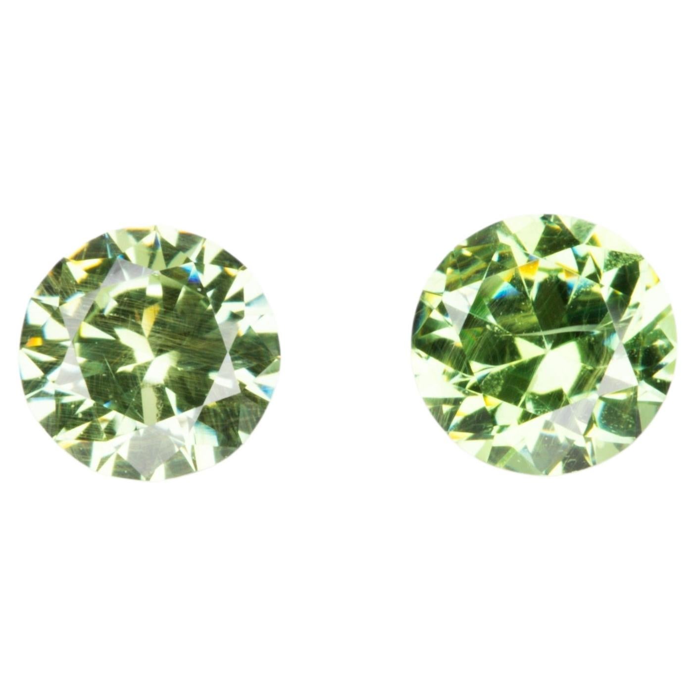 0.41 ct, Russian demantoid garnet pair