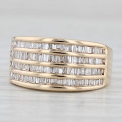 0.41ctw Layered Diamond Baguettes Ring 14k Yellow Gold Size 7.25