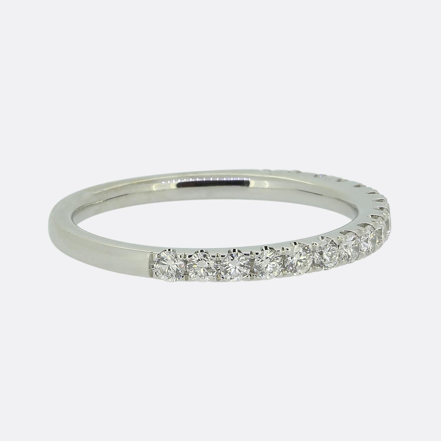 0.42 Karat Diamant-Halber Eternity-Ring (Brillantschliff) im Angebot