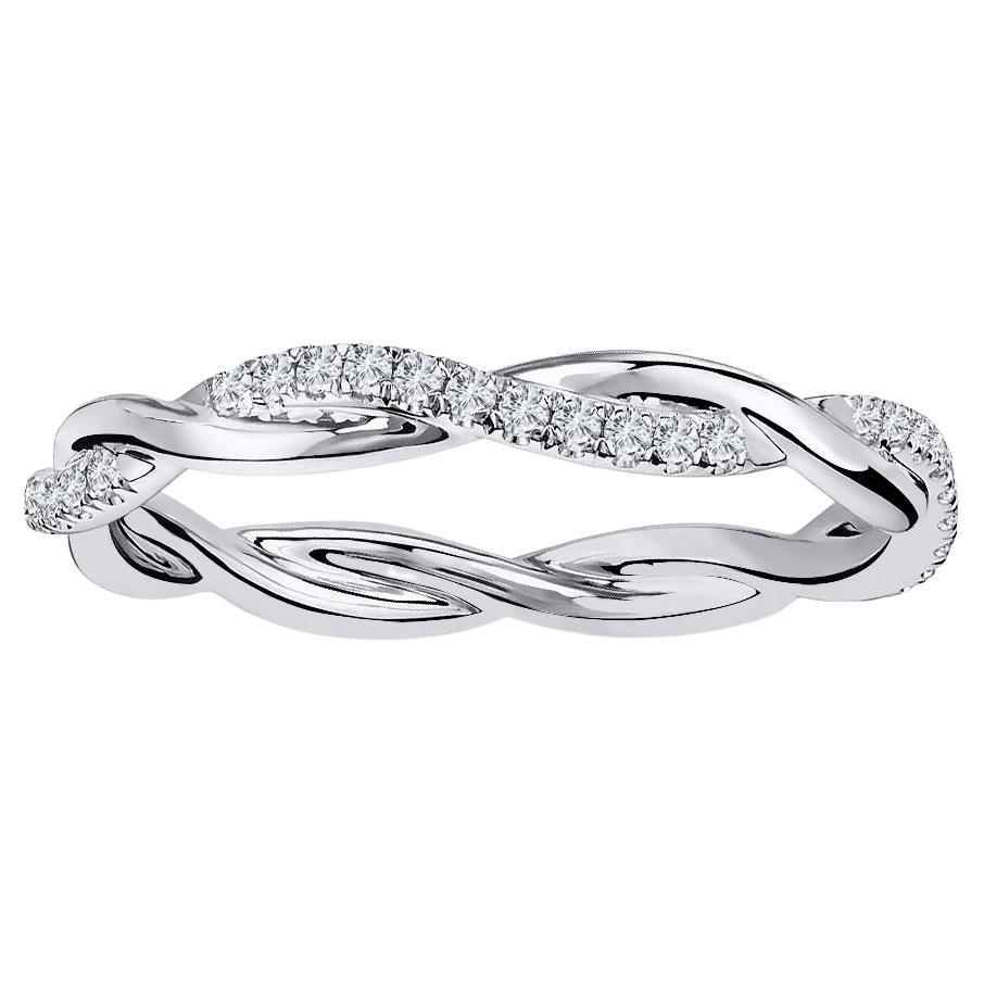 For Sale:  0.42 Carat Entwined Diamond Band