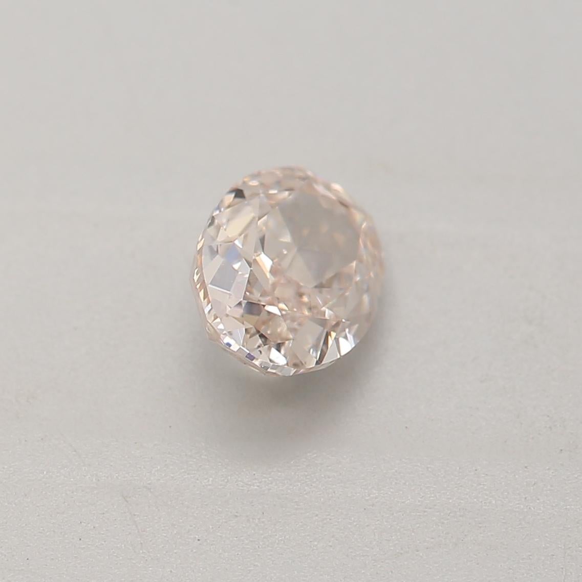 Women's or Men's 0.42 Carat Light Pink Brown Oval Cut Diamond SI2 Clarity GIA Certified For Sale