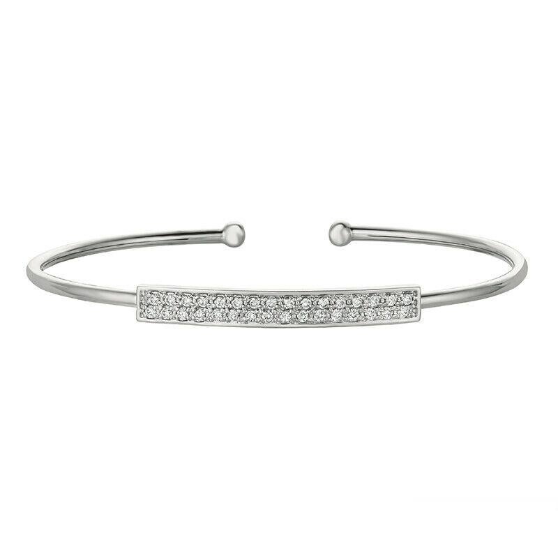 0.42 Carat Natural Diamond Bangle Bracelet 14K White Gold 7''

100% Natural Diamonds, Not Enhanced in any way Round Cut Diamond Bracelet 
0.42CT
G-H 
SI  
14K White Gold,  Pave Style   5 gram
7/16 inch in width
32 diamonds

G4744WD
ALL OUR ITEMS ARE