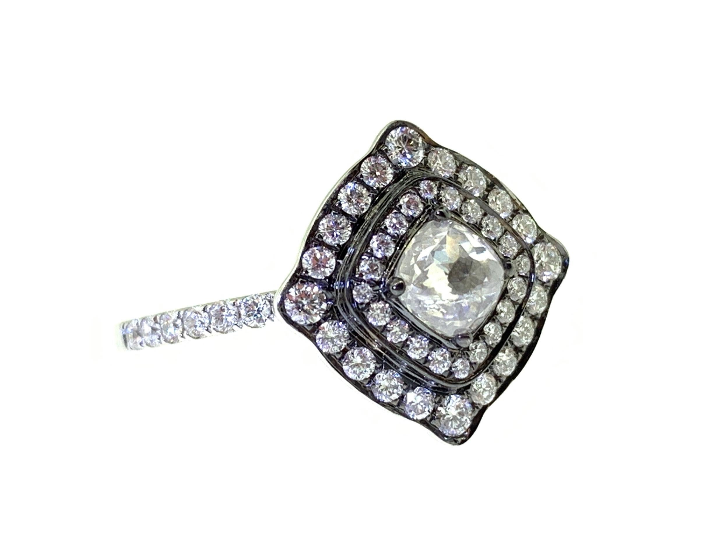 Art Nouveau 0.42 Carat Rose Cut Diamond Ring