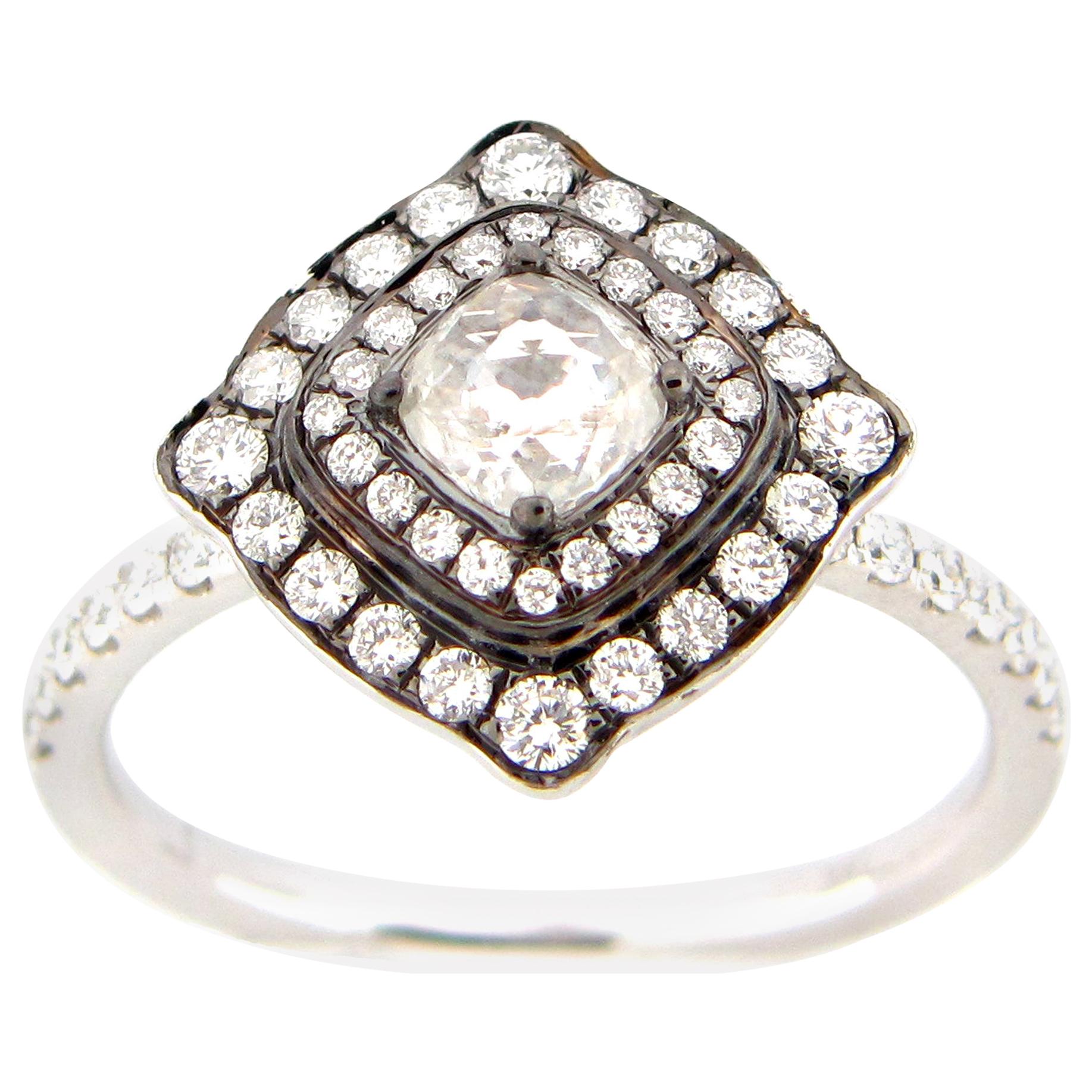 0.42 Carat Rose Cut Diamond Ring