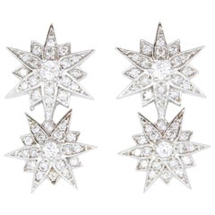 0.42 Carat Star Diamond Earrings