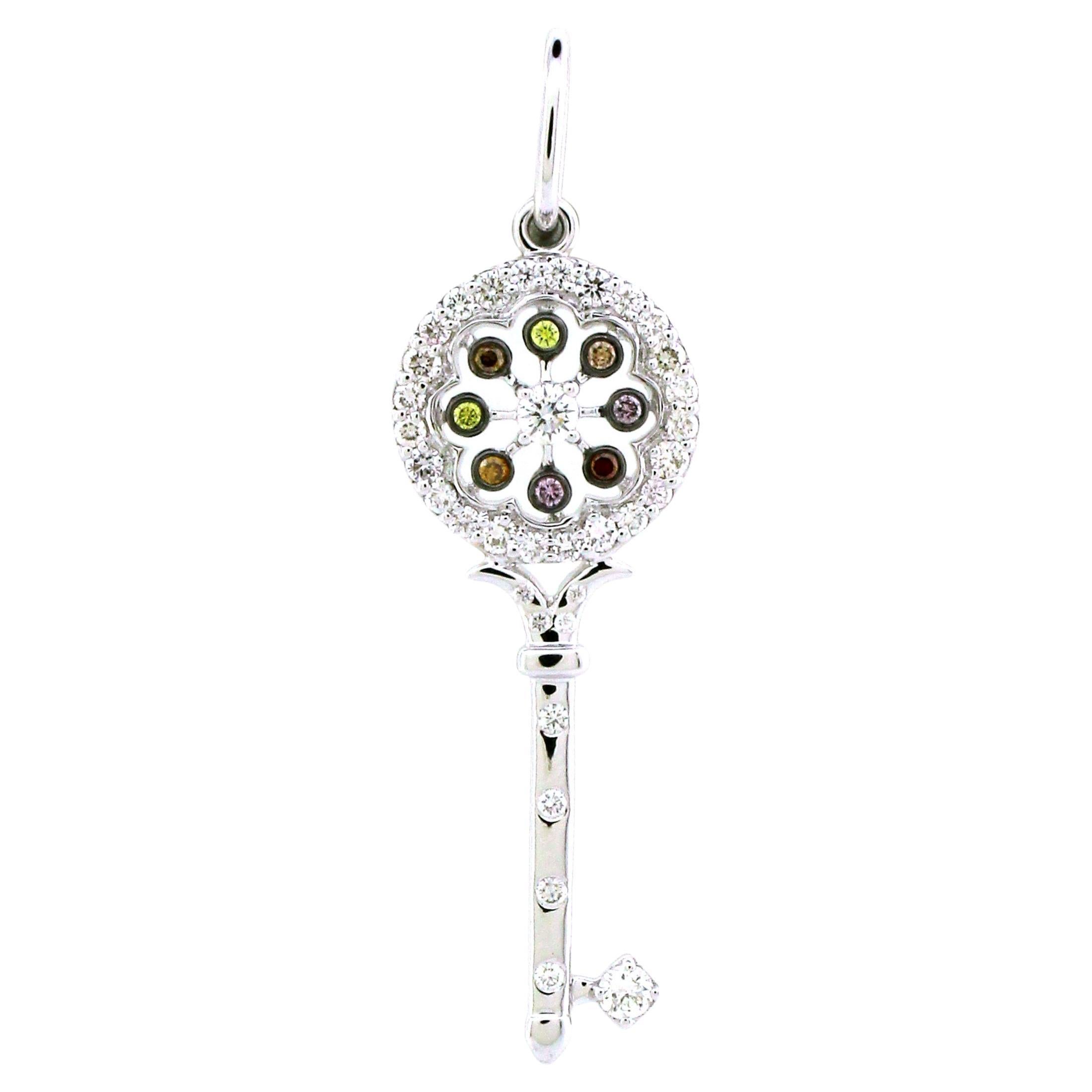 0.42 cts of Diamonds Key Pendant