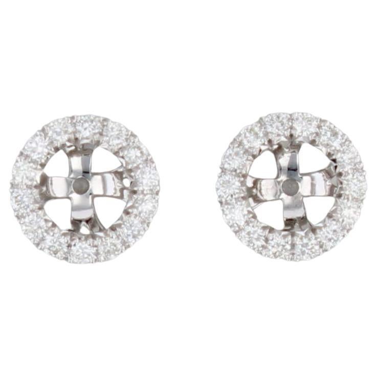 0.42ctw Diamond Earring Jackets Stud Enhancers 14k White Gold Eloquence Werdiger
