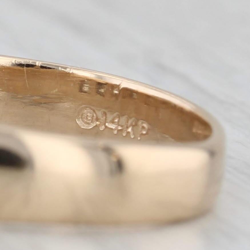 Anello nuziale con diamante da 0,42 ct. in oro 14k, misura 7,75, fascia impilabile per anniversario in vendita 2