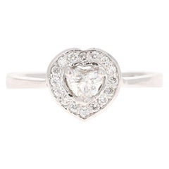 Anello di fidanzamento in oro bianco 14 carati con diamante da 0,43 carati