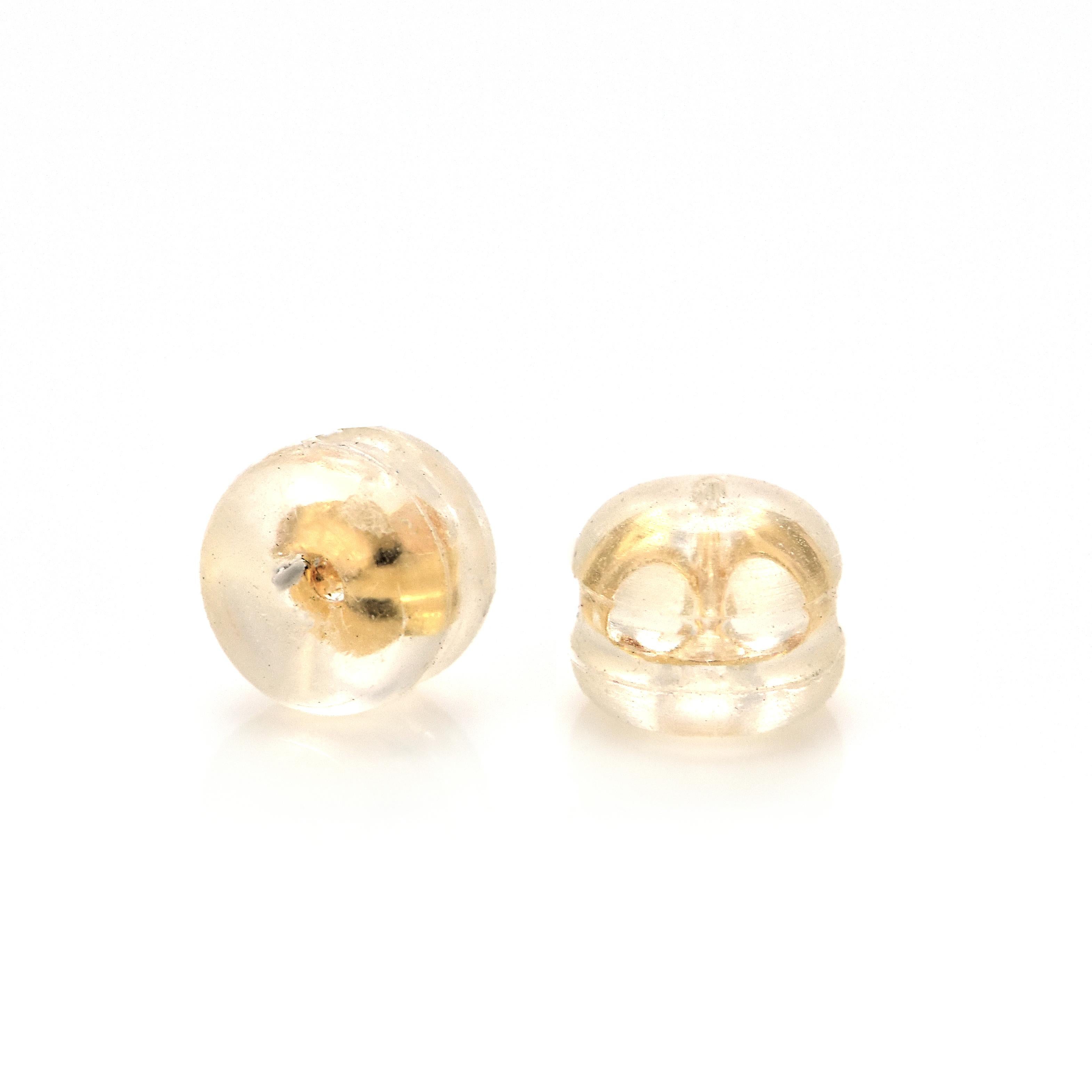 Orecchini con smeraldo naturale da 0,43 carati e diamanti in oro 18 carati in vendita 3
