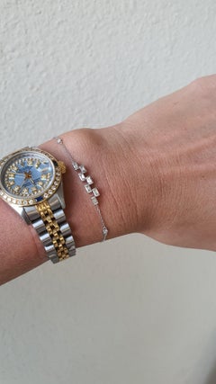 Diamond 18K White Gold Chain Bracelet