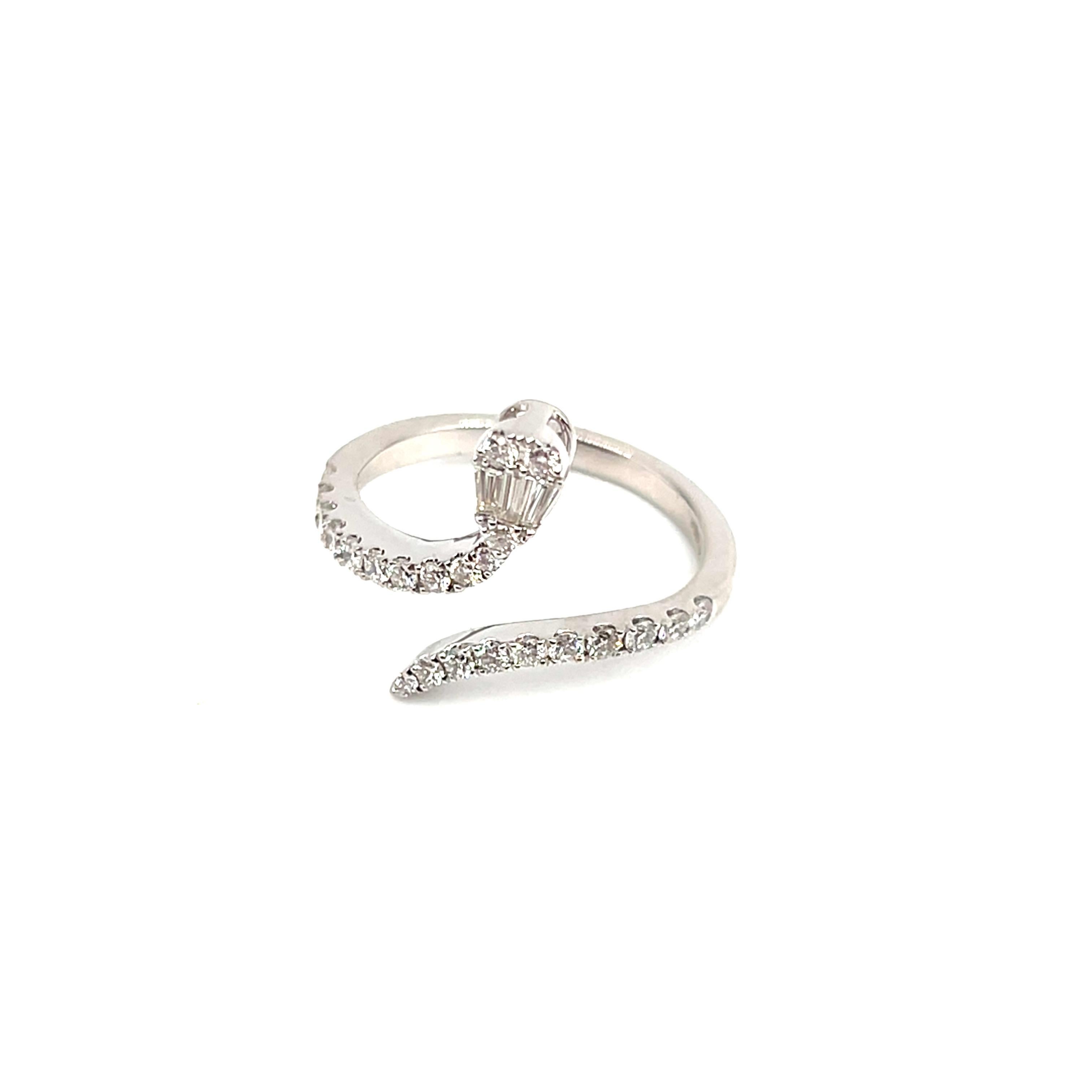 Anello serpente con diamante da 0,43 carati in vendita 2