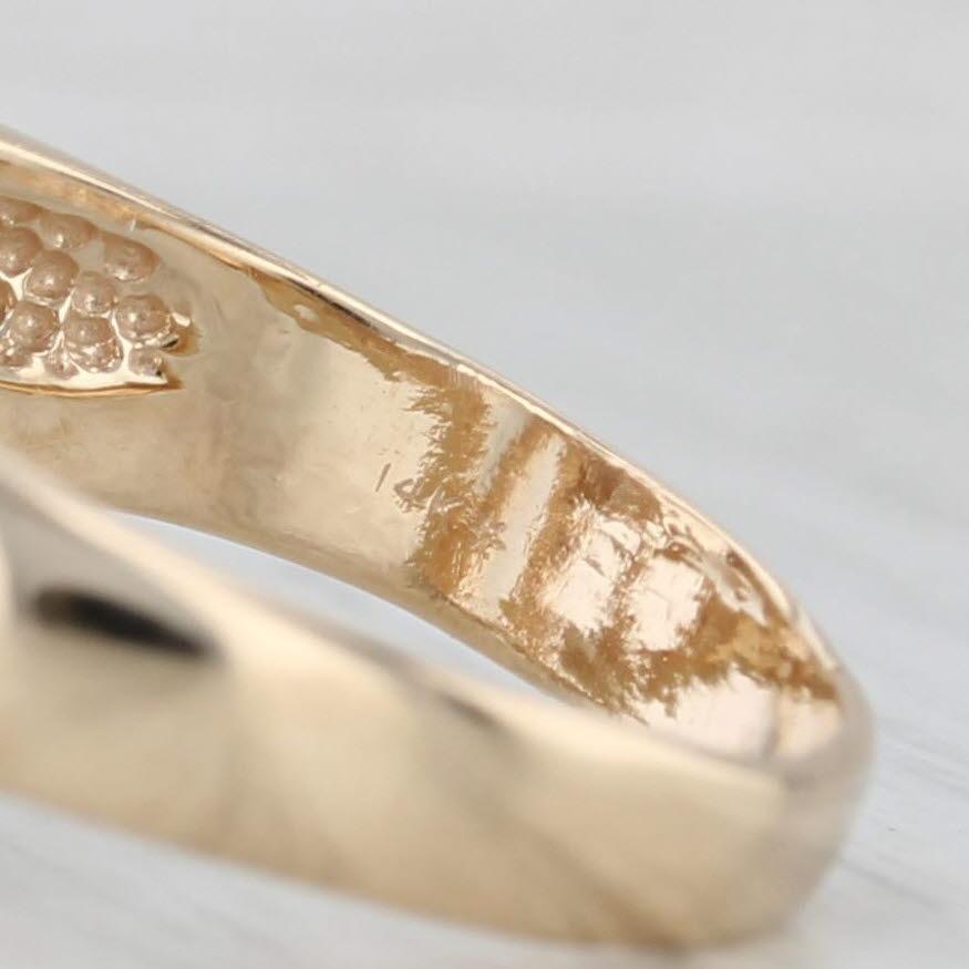 0,43ctw Diamond Abstract Ring 14k Gelbgold Größe 7,75 Cocktail im Angebot 3