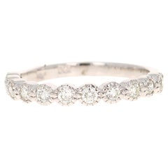 Bague en or blanc 14 carats avec diamants de 0,44 carat