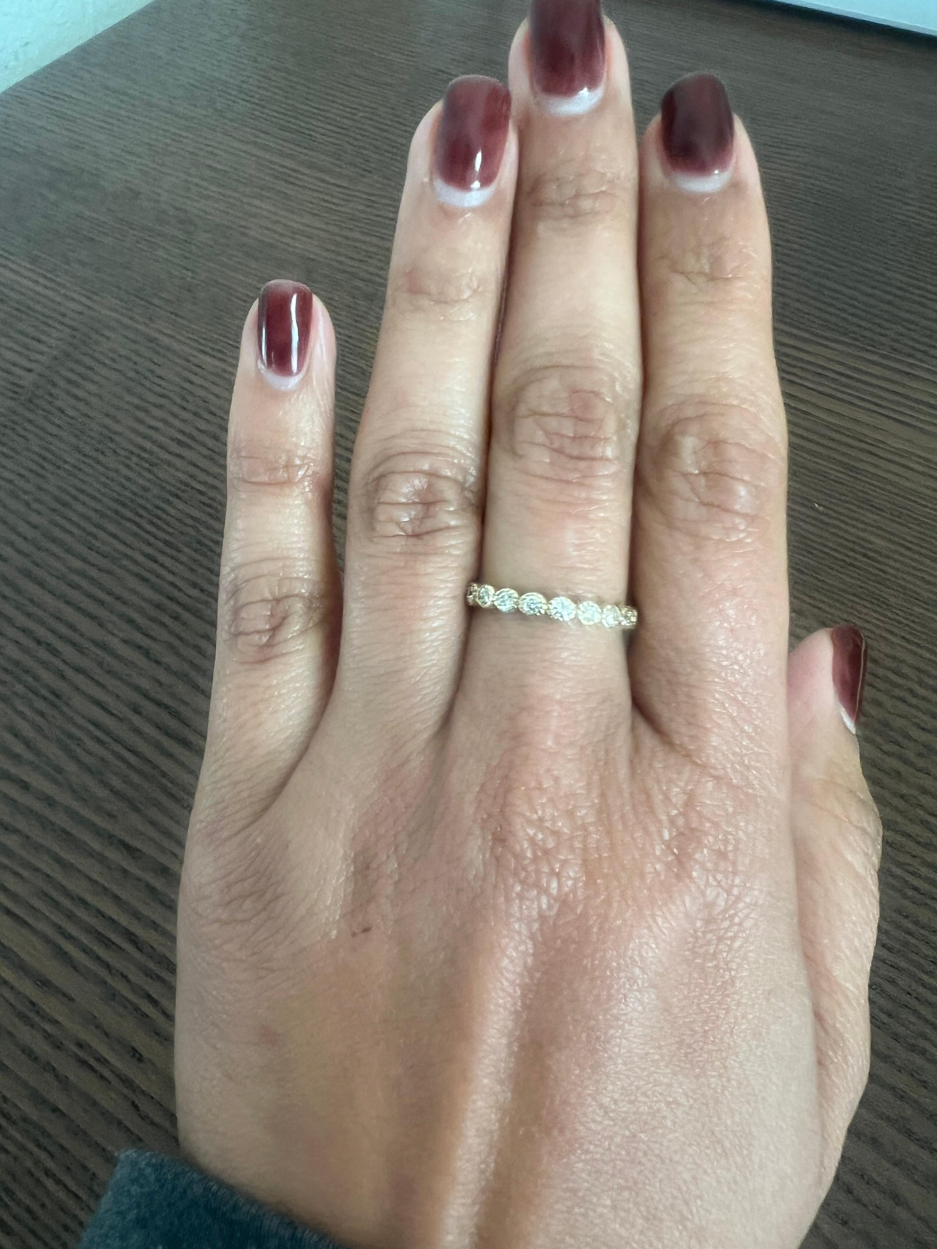 0.44 Carat Diamond 14 Karat Yellow Gold Band In New Condition For Sale In Los Angeles, CA