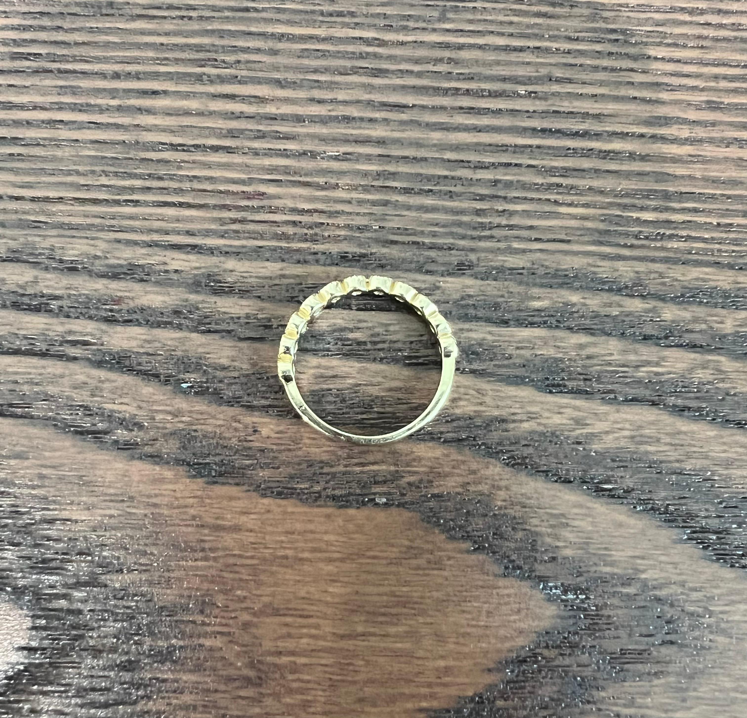 0.44 Carat Diamond 14 Karat Yellow Gold Band For Sale 1