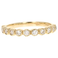 0.44 Carat Diamond 14 Karat Yellow Gold Band