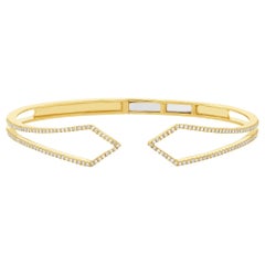 Mark Broumand 0.44 Carat Diamond Bangle in 14 Karat Yellow Gold