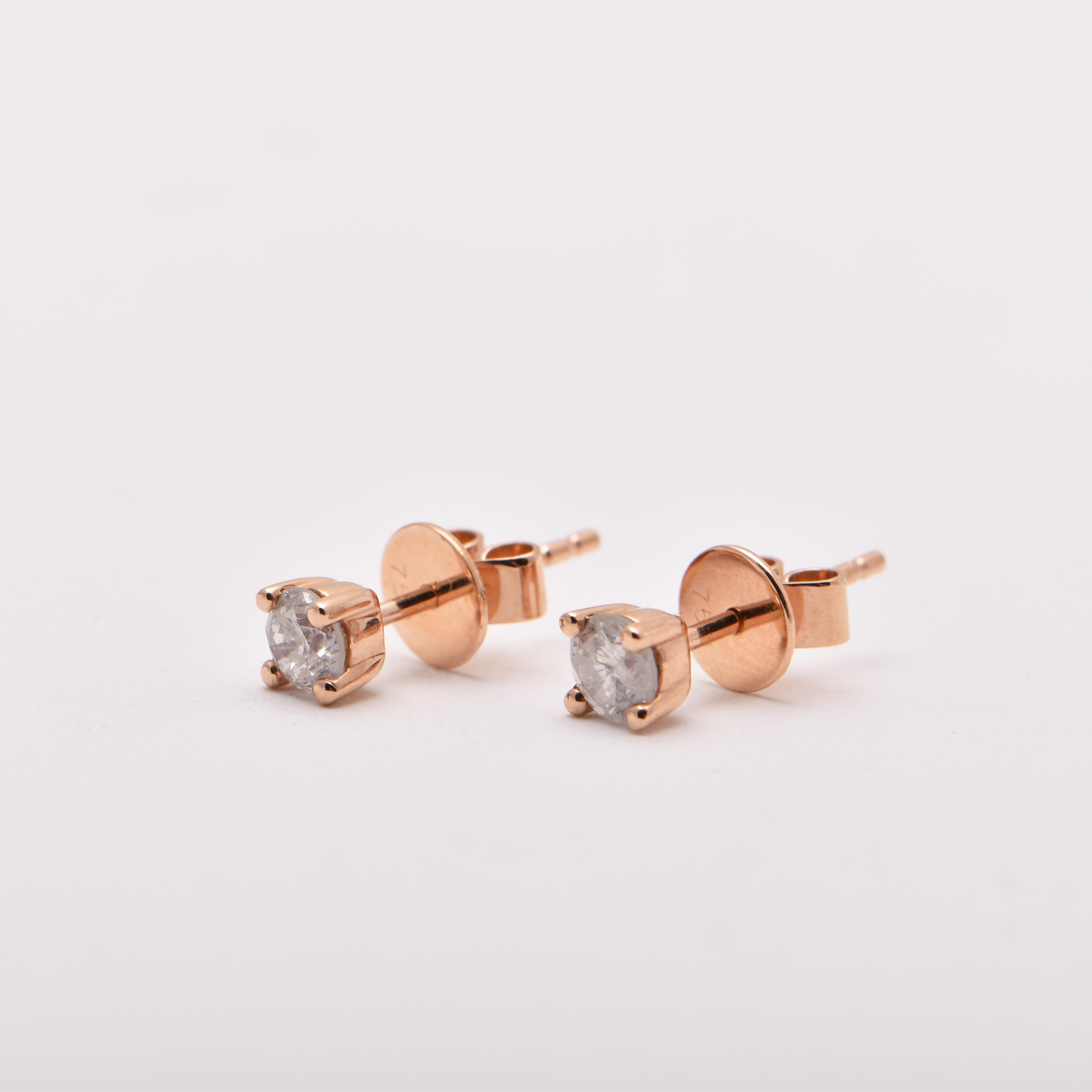 0.44 Carat Diamond Studs in 18 Carat Rose Gold by Cartmer Jewellery   

2 Diamonds totalling 0.44 carats   

FREE express postage usually 3-4 days Sydney to New York  
FREE international insurance  
by Cartmer Jewellery, The Dymocks Building, Sydney