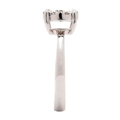 0.44 Carat E-F Color VS Diamond 18K White Gold Magic Ring