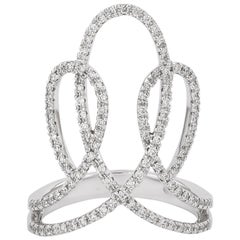 0.44 Carat GVS Diamond Classic Ring in 18 Karat White Gold