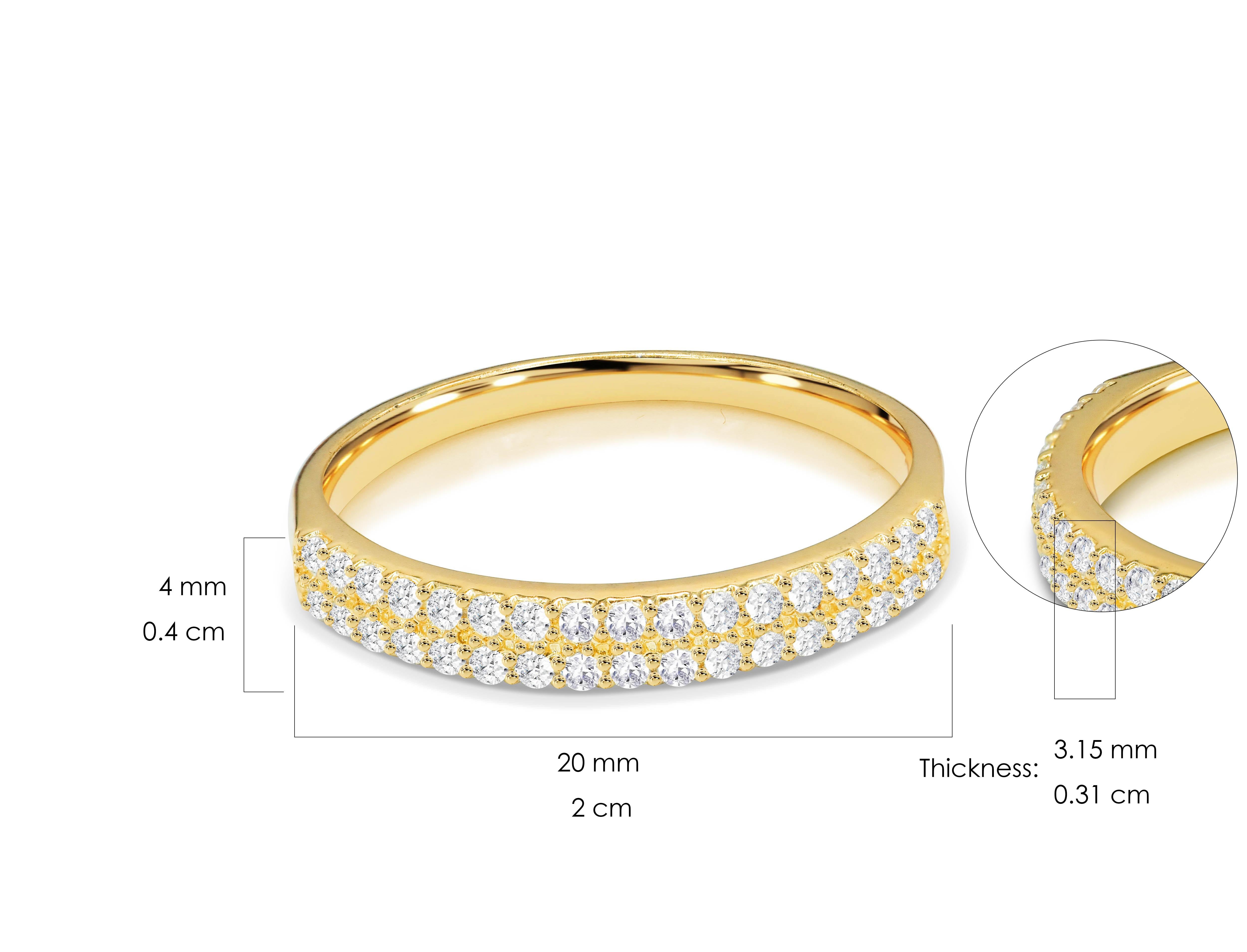 For Sale:  0.44 Ct Diamond Eternity Ring Band in 14K Gold 9
