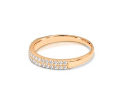 0.44 Ct Diamond Eternity Ring Band in 18K Gold