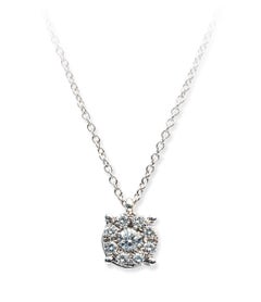 0.44 Ct E - F Color VS Clarity Round Brilliant Cut Diamond Magic Pendant
