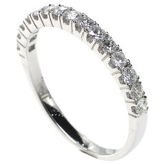 0.44Ct Diamond Wedding Ring in 18 Karat White Gold