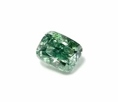 0.44ct Green Diamond - Natural Loose Fancy Deep Blue Green Color AGT Cushion