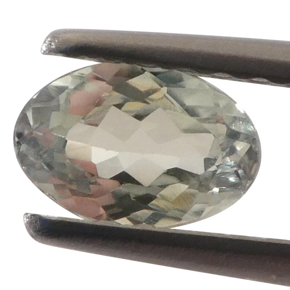 0.44ct Oval Yellowish Green to Greyish Purple Alexandrite from Brazil For Sale 9