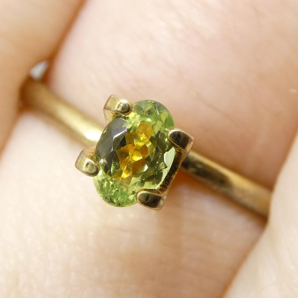 Brilliant Cut 0.44ct Oval Yellowish Green to Greyish Purple Alexandrite from Brazil For Sale