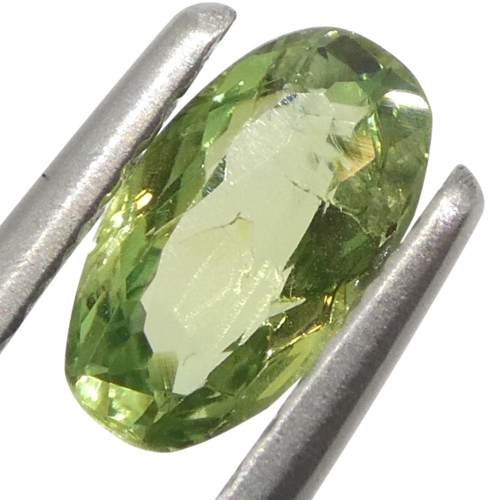 0.44ct Oval Yellowish Green to Greyish Purple Alexandrite from Brazil In New Condition For Sale In Toronto, Ontario