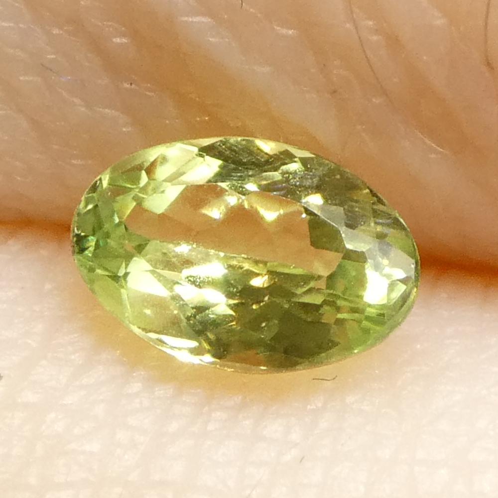 0.44ct Oval Yellowish Green to Greyish Purple Alexandrite from Brazil For Sale 5