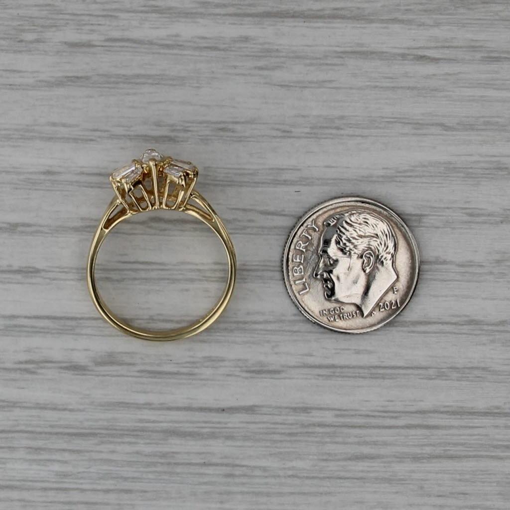0.44ctw Anillo Marquesa Diamante Oro Amarillo 18k Tamaño 6.25 Compromiso en venta 2