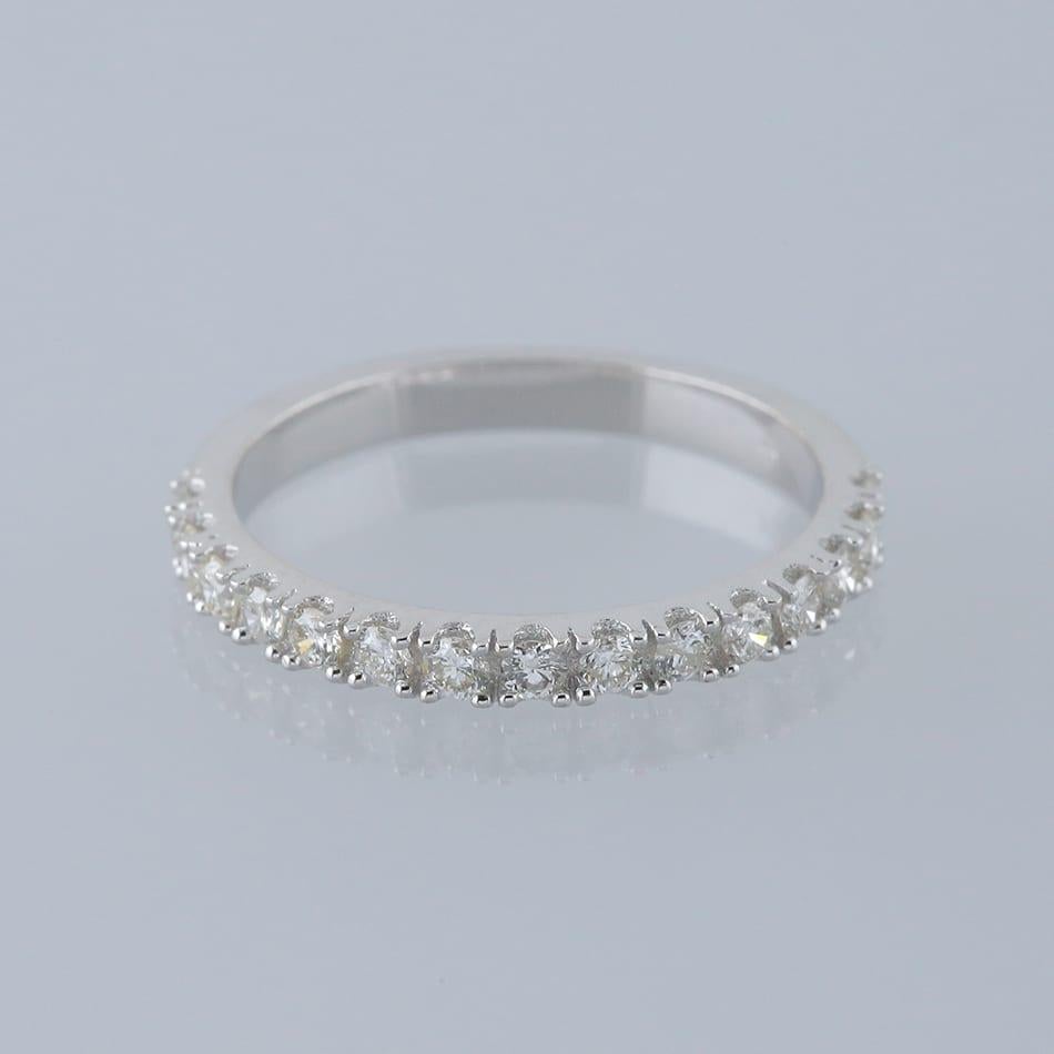 Brilliant Cut 0.45 Carat Diamond Half Eternity Ring For Sale