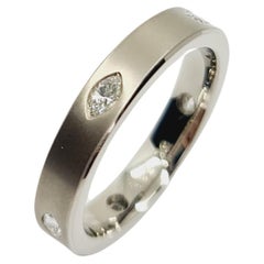 0.45 Carat Diamond Ring G/VVS2 14k White Gold, 5 Marquise/Navette Cut Diamonds