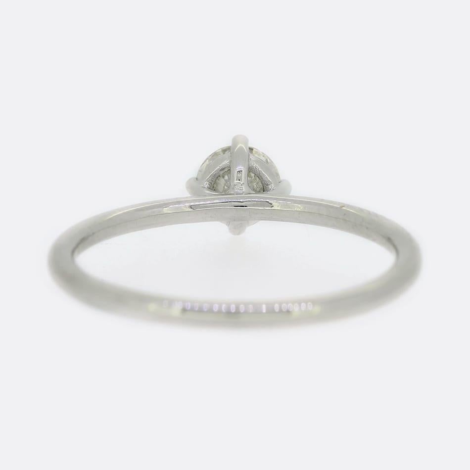 0,45 Karat Diamant Solitär Verlobungsring (Brillantschliff) im Angebot