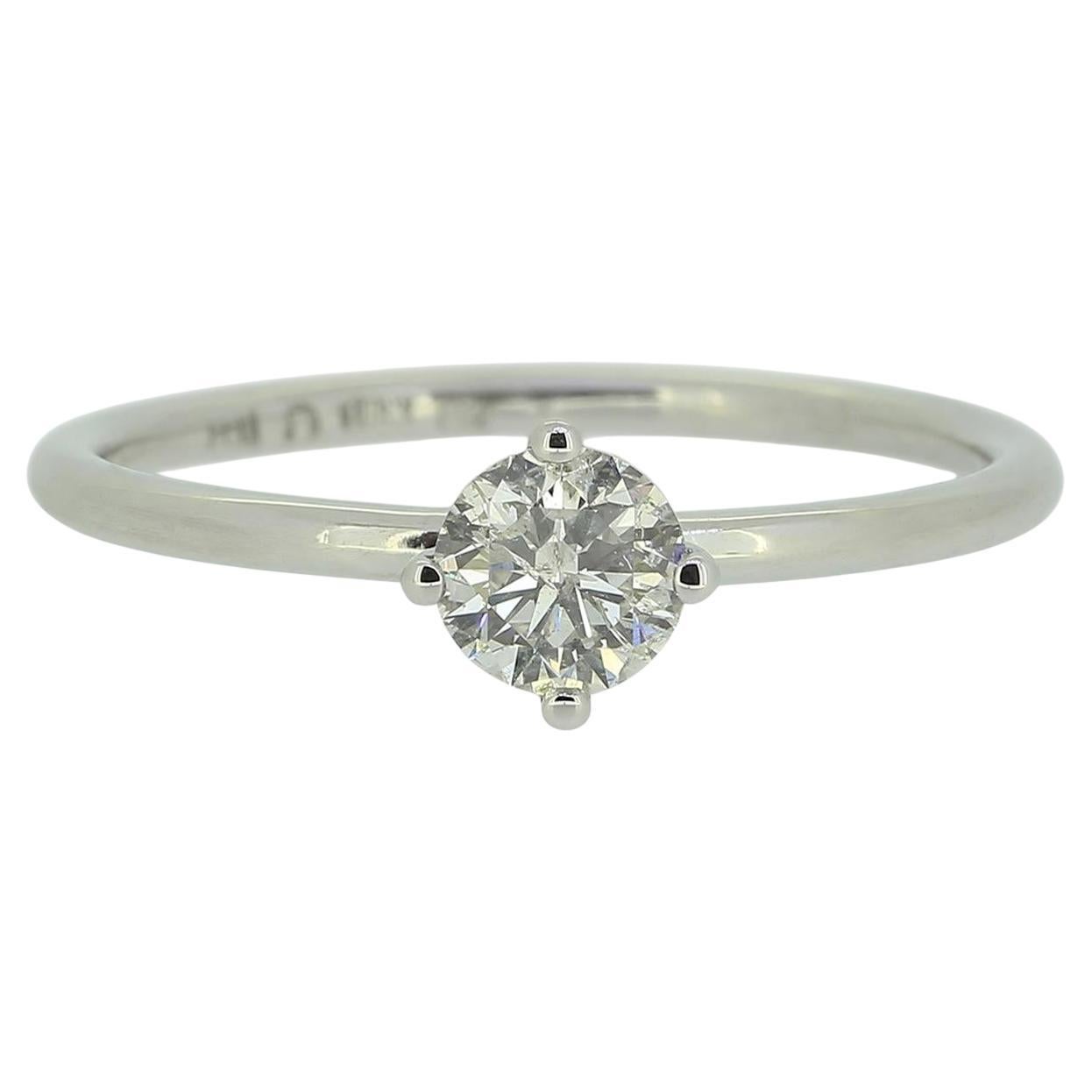Bague de fiançailles solitaire avec diamant de 0,45 carat