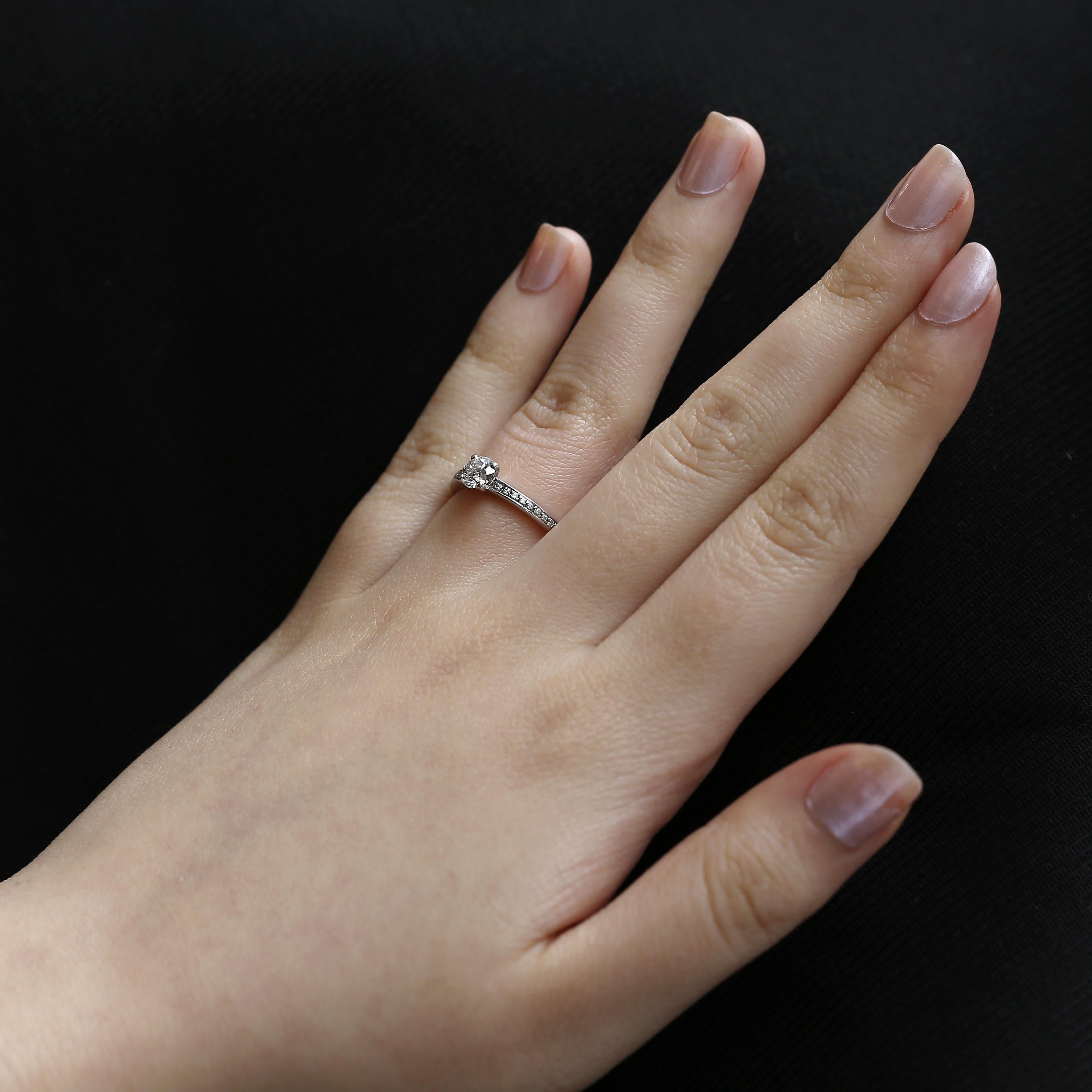 0.45 Karat Diamant Solitär-Ring im Angebot 1