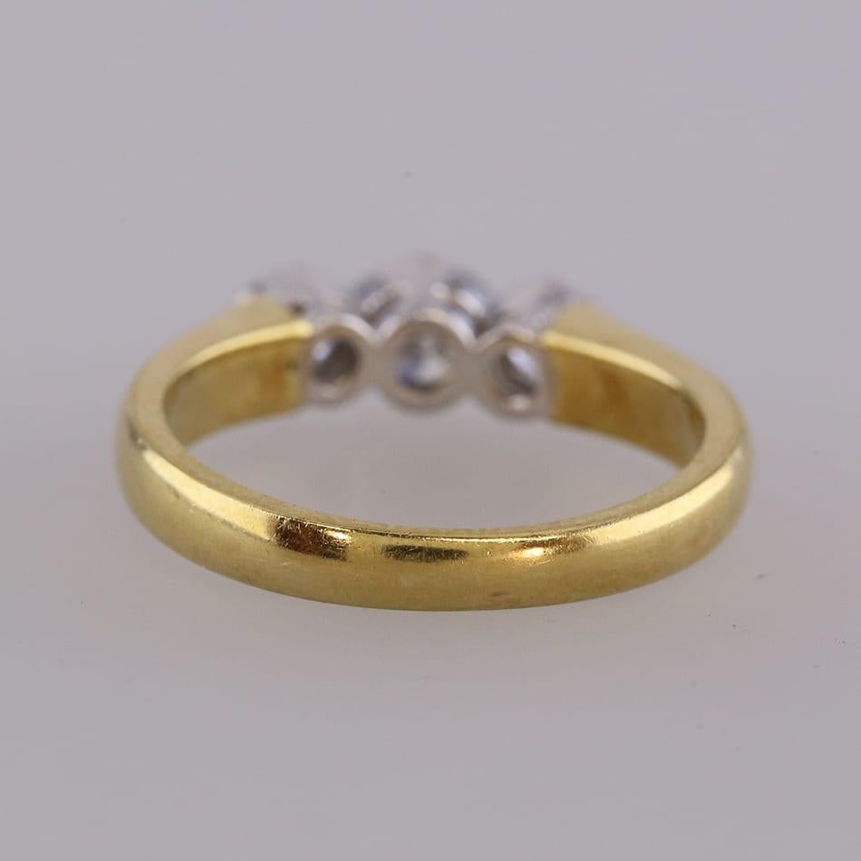 Brilliant Cut 0.45 Carat Diamond Three Stone Ring