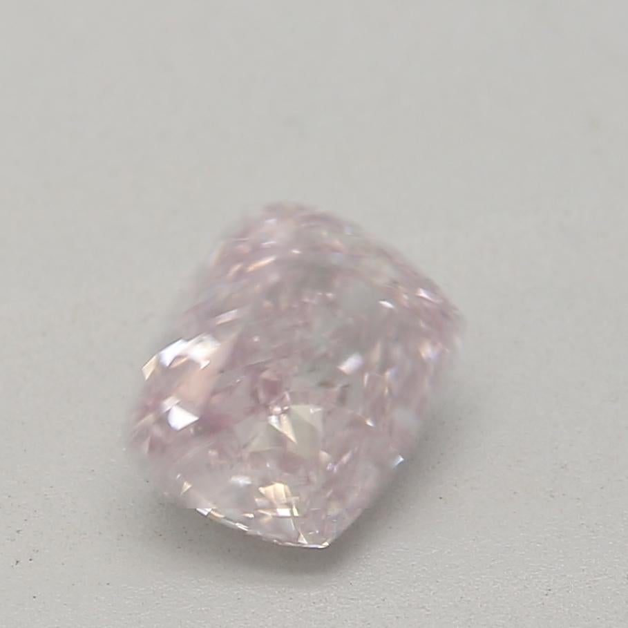 Women's or Men's 0.45 Carat Fancy Light Purplish Pink Cushion cut diamond GIA Certified For Sale