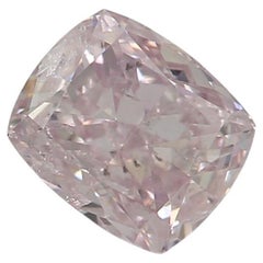 0.45 Carat Fancy Light Purplish Pink Cushion cut diamond GIA Certified
