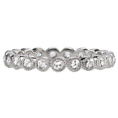 Handcrafted Gabby Rose Cut Diamond Eternity Band by Single Stone