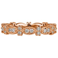 Mark Broumand 0.45 Carat Round Brilliant Cut Diamond Milgrain Eternity Band
