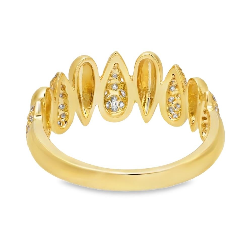 For Sale:  0.45 Carat Round Cut Diamond Fashion Ring 18K Yellow Gold 2