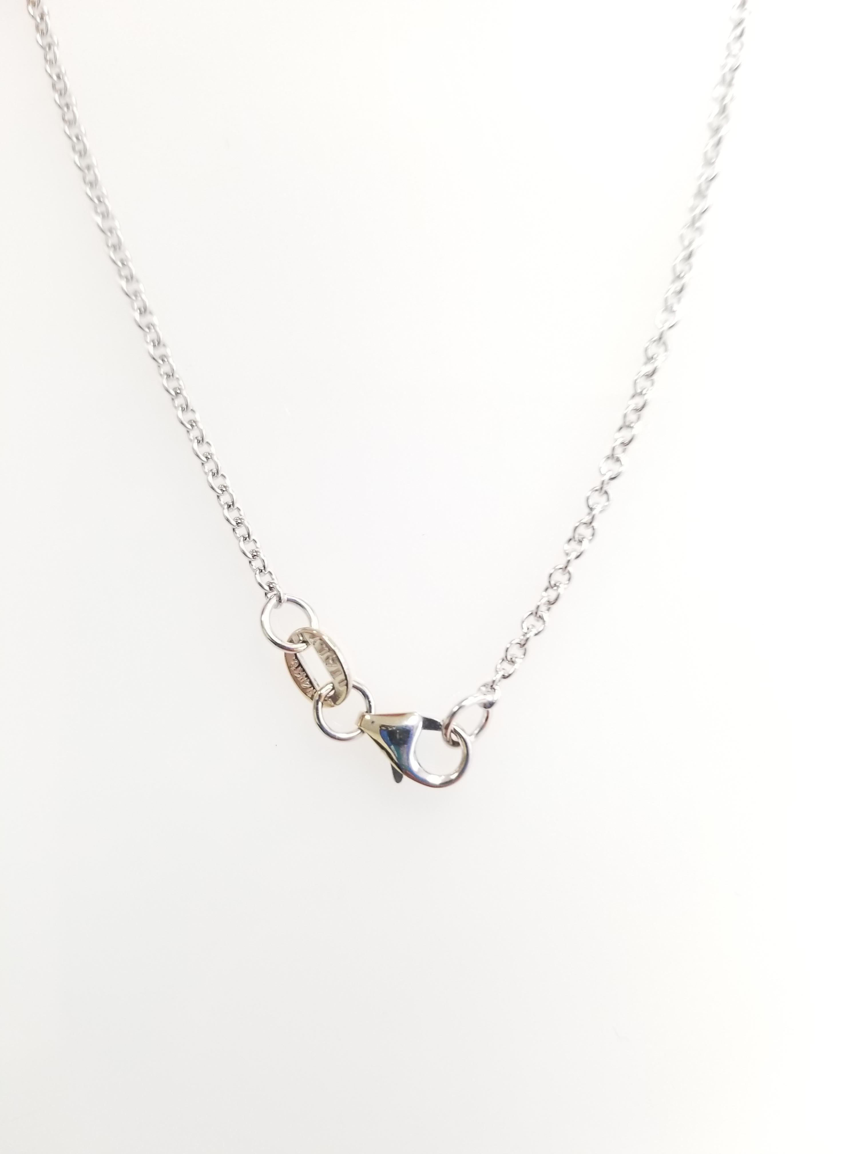 Taglio rotondo Ciondolo con diamante a goccia da 0,45 carati, collana in oro rosa 14K in vendita